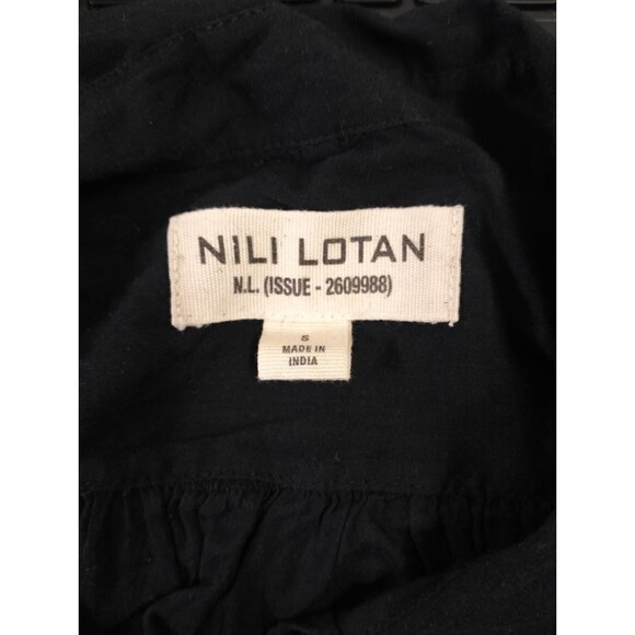 Nili Lotan Normandy Shirt Tunic Top Cotton Black Oversized Kimono S NEW 280969 - Picture 9 of 9